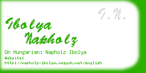 ibolya napholz business card